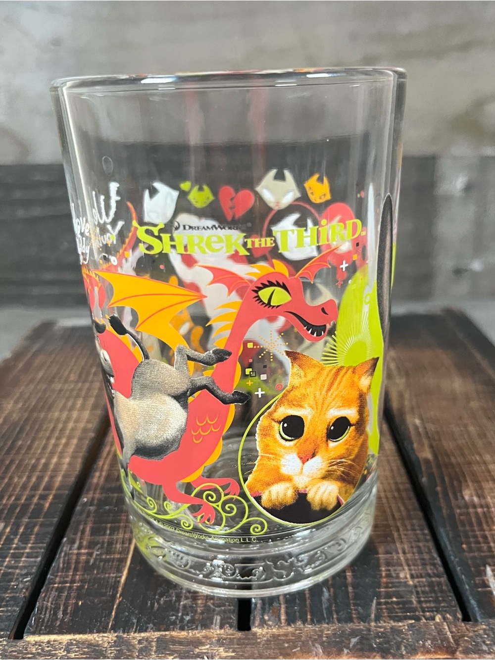 2007 Shrek The Third - We Love You Daddy McDonald's Collectible Glass